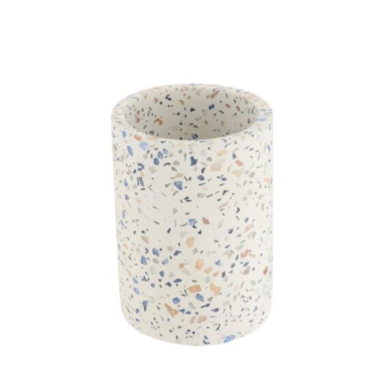 Gobelet ciment terrazzo 200ml blanc - TENDANCE