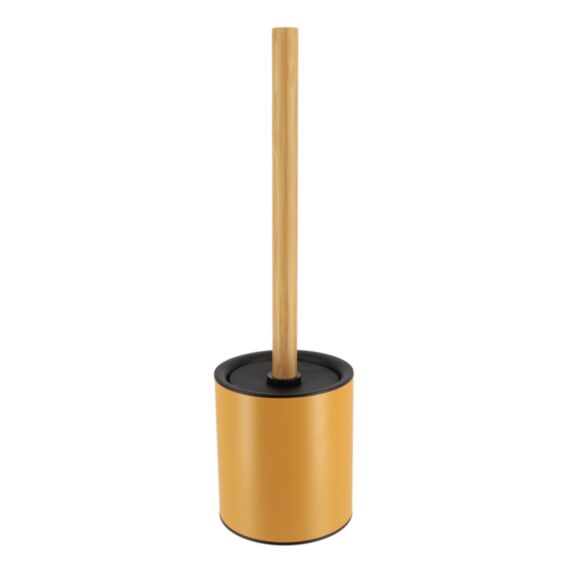 Brosse WC métal bambou Moutarde 10,2cm - TENDANCE