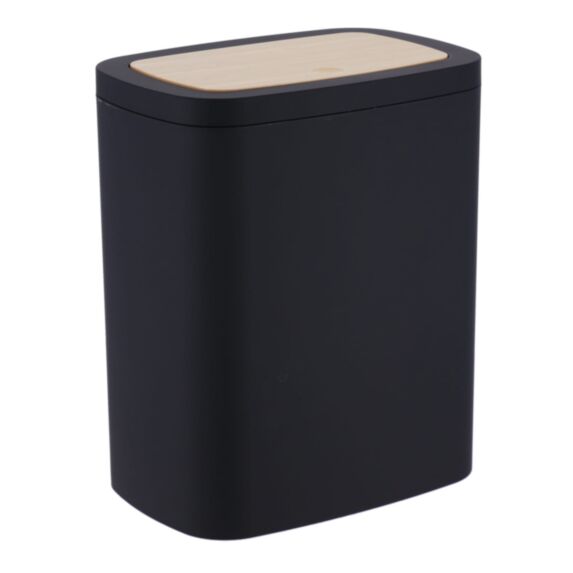 Poubelle ABS bambou noir 5L - TENDANCE