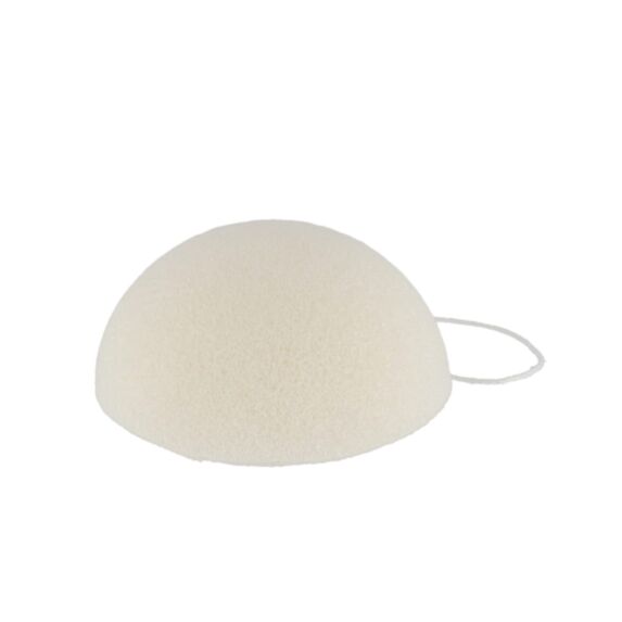 Éponge konjac forme ronde 7,5cm blanc - TENDANCE