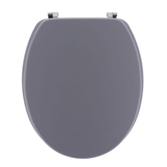 Abattant WC MDF Attachés acier inoxydable 46cm Gris - TENDANCE