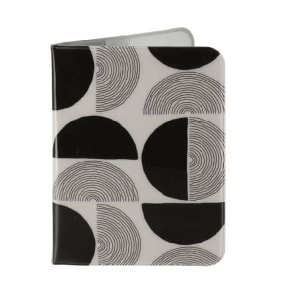 Porte passeport Bilbao PVC imprimé 13,5x10,5x0,5cm gris - TENDANCE