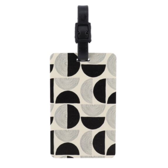 Étiquette de bagage voyage Bilbao PVC imprimée 16x10,5cm gris - TENDANCE