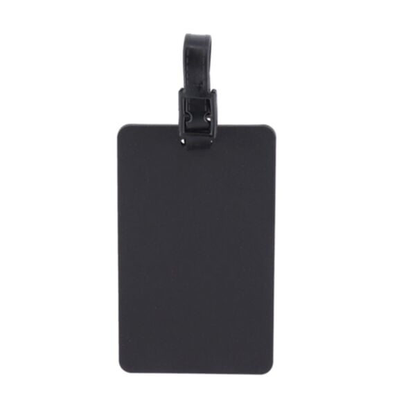 Étiquette de bagage voyage PVC 10,5x6,5cm noir - TENDANCE