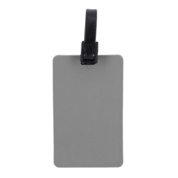Étiquette de bagage voyage PVC 16x7,8cm gris - TENDANCE