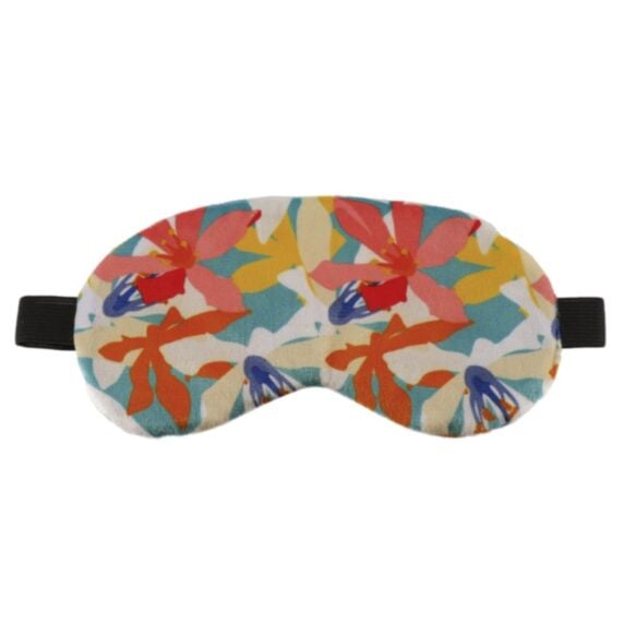 Masque de voyage Moorea velours imprimé 10x19x1,5cm multicolore - TENDANCE