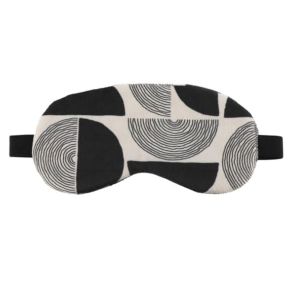 Masque de voyage velours imprimé Bilbao 19x10x1,5cm gris - TENDANCE