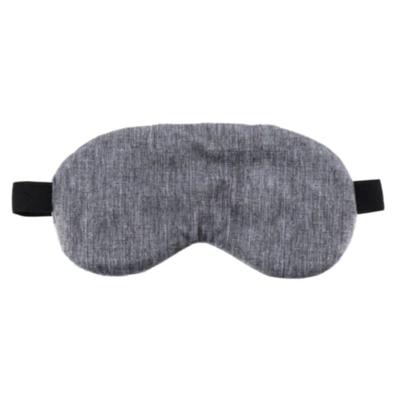 Masque de voyage velours imprimé 10x19x1,5cm gris chiné - TENDANCE