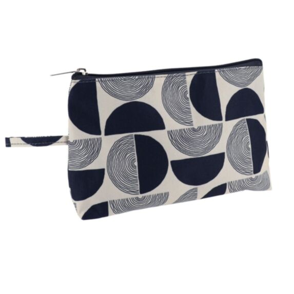 Trousse de maquillage Bilbao polyester imprimée zippée gris - TENDANCE