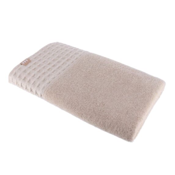 Serviette de bain 90 x 150 cm 100% coton beige - TENDANCE