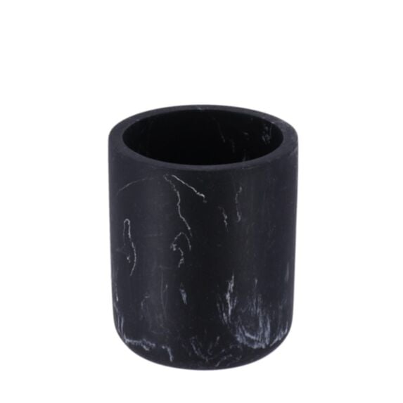 Gobelet polyrésine 210ml effet marbre noir - TENDANCE