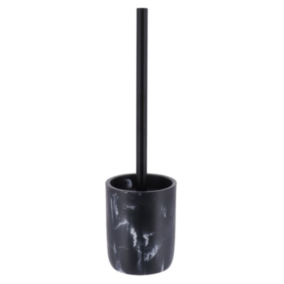 Brosse WC polyresine effet marbre noir - TENDANCE
