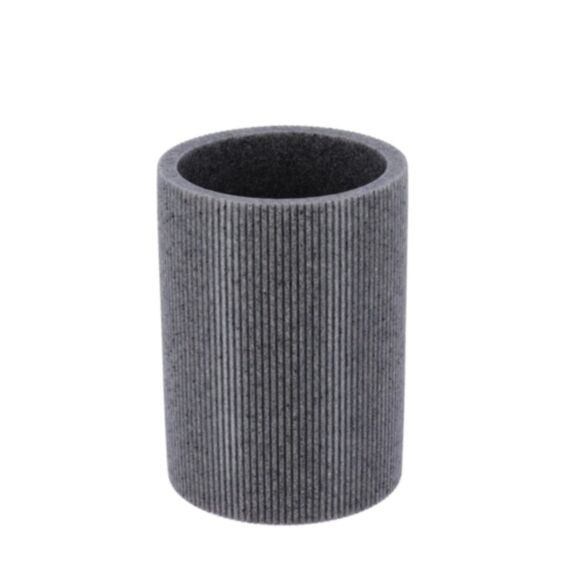 Gobelet strié polyrésine 300ml gris - TENDANCE