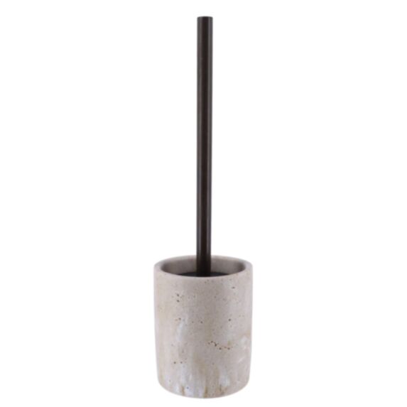 Brosse WC polyresine façon travertin naturel - TENDANCE