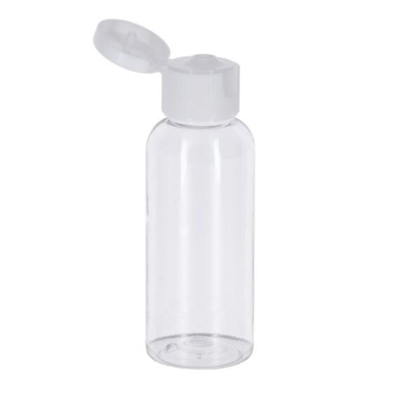 Flacon de voyage plastique transparent 50ml - TENDANCE