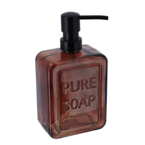 Distributeur à savon verre ambre 570ml - TENDANCE