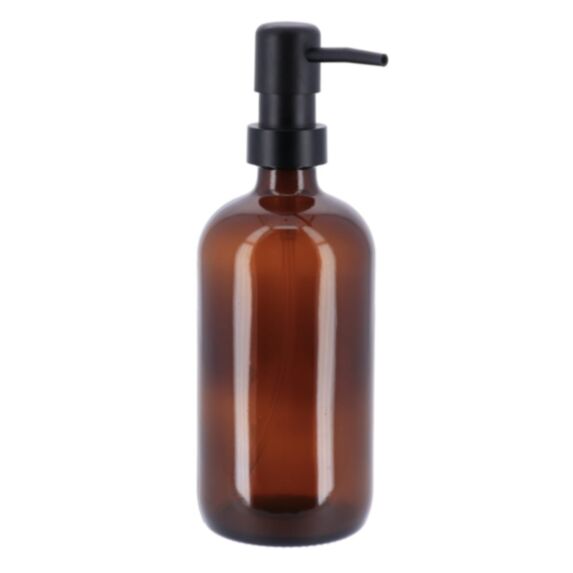 Distributeur à savon verre ambre 500ml - TENDANCE