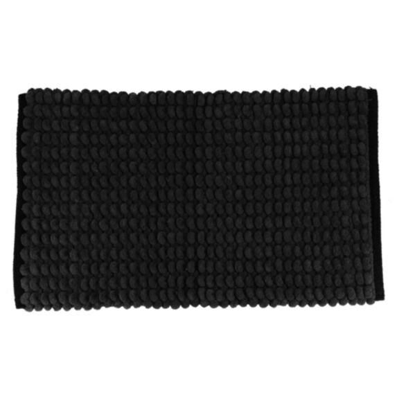 Tapis polyester/coton 45 x 75 cm noir - TENDANCE