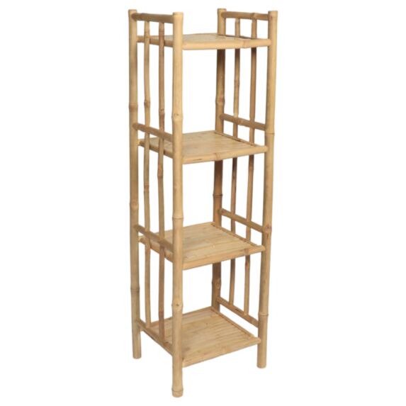 Meuble étagère 4 tablettes bambou 115x30x30cm Naturel - TENDANCE