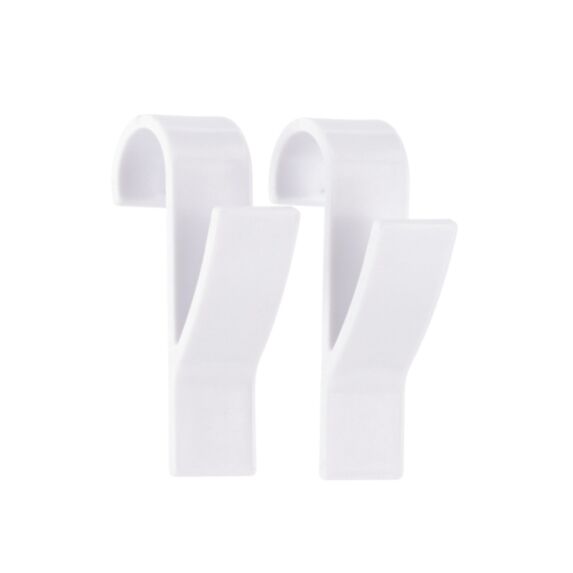 Crochets pour radiateur sèche-serviette Plastique Blanc 6cm x2 - TENDANCE