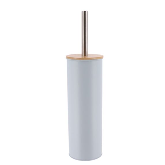 Brosse WC Métal Bambou Bleu clair 9,6cm - TENDANCE