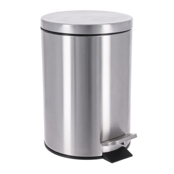 Poubelle Acier inoxydable Chromé 23x25cm Argent - TENDANCE