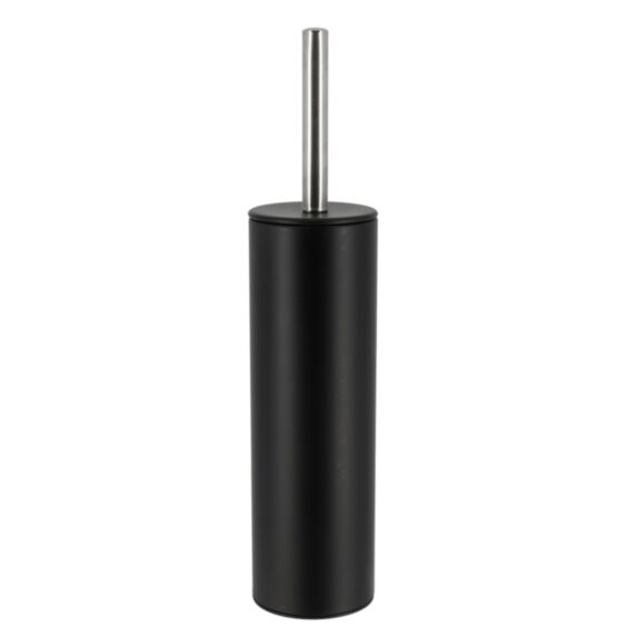Brosse WC Acier inoxydable Noir 37x8cm - TENDANCE