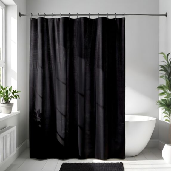 Rideau de douche Noir 180x200cm - TENDANCE