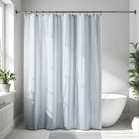 Rideau de douche Gris clair 180x200cm - TENDANCE
