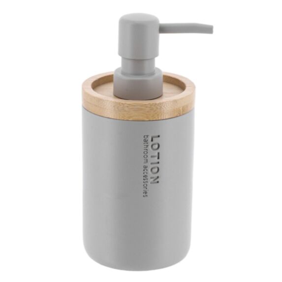 Distributeur à savon polyrésine 280ml gris clair - TENDANCE
