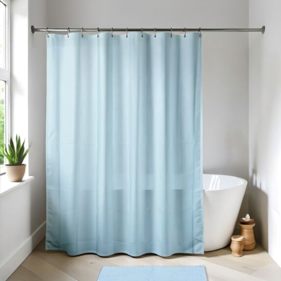 Rideau de douche 180x200cm bleu clair - TENDANCE