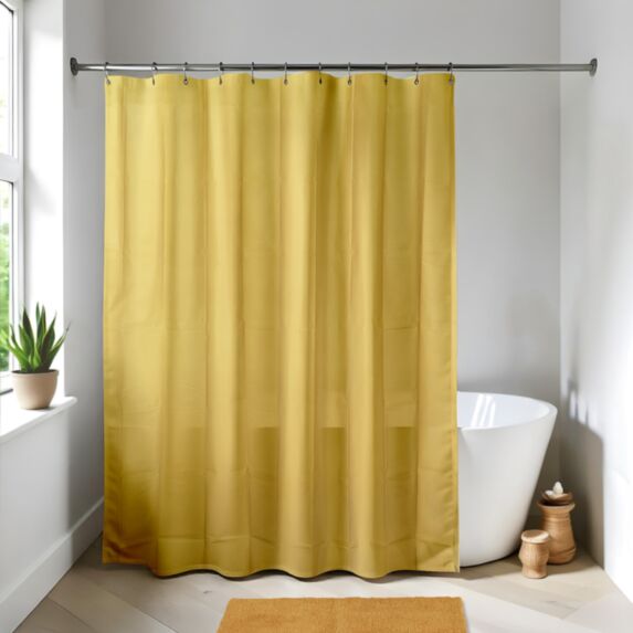 Rideau de douche 180x200cm Moutarde - TENDANCE
