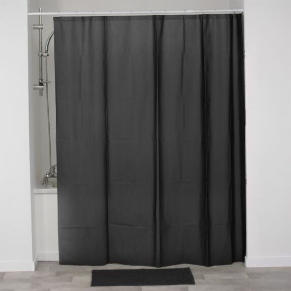 Rideau de douche Laser 180x200cm Noir - TENDANCE