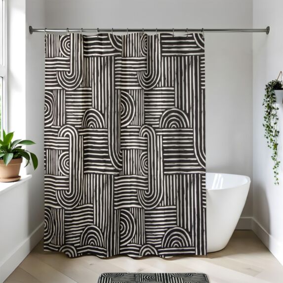 Rideau de douche PEVA 180 x 180 cm Ethnic vibes - TENDANCE