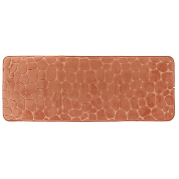 Tapis mémoire de forme microfibre galet 45x120 cm cuivre - TENDANCE