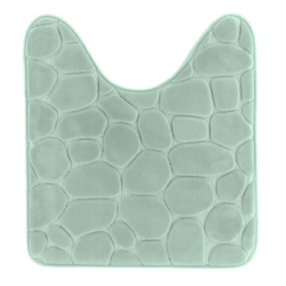 Tapis contour WC mémoire de forme 45x50cm vert eucalyptus - TENDANCE