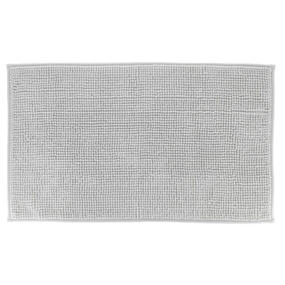 Tapis microfibre chenille 50 x 80 cm gris clair - TENDANCE