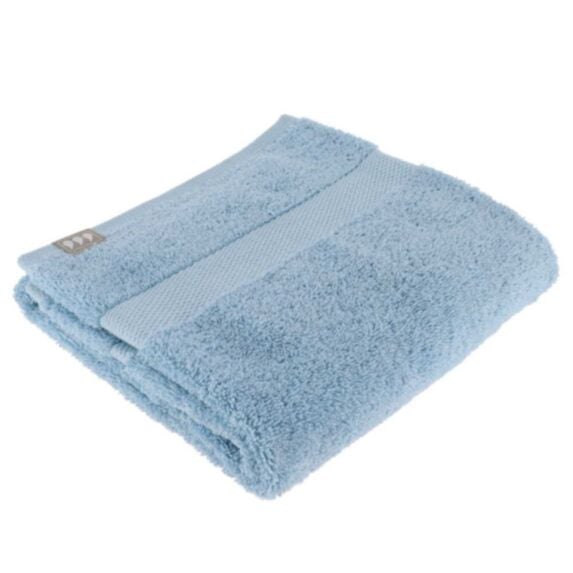 Serviette de bain 50x90cm 100% coton bleu clair - TENDANCE