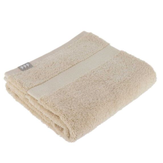 Serviette de bain 50x90cm 100% coton beige - TENDANCE