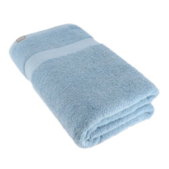 Serviette de bain 90x150cm 100% coton bleu clair - TENDANCE