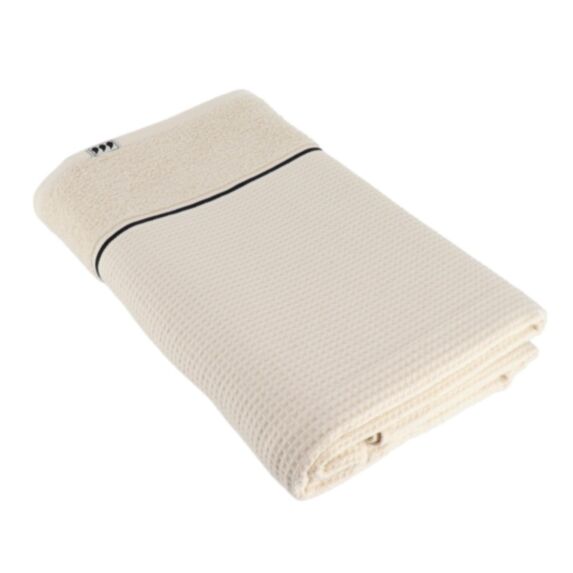 Serviette de bain 90 x 150 cm 100% coton Japandi beige - TENDANCE