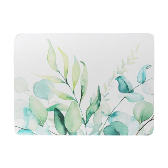 Tapis rectangulaire Eden Garden tissu absorbant 45x60cm blanc/vert - TENDANCE