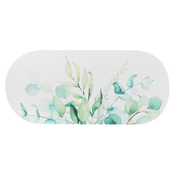 Tapis ovale Eden Garden 45x100cm blanc vert - TENDANCE