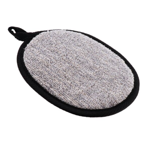 Disque de massage exfoliant corps Polyester/Ramie Noir/Taupe 0,6cm - TENDANCE