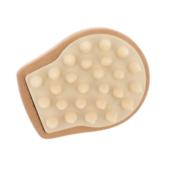 Masseur tête bois/silicone Naturel 7,5cm - TENDANCE