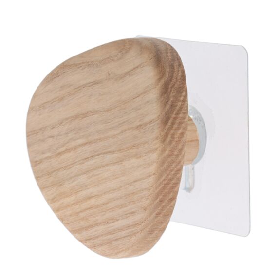 Patère bois forme galet naturel 4cm - TENDANCE