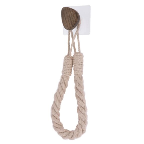 Dérouleur papier WC Corde/bois Beige 4cm - TENDANCE