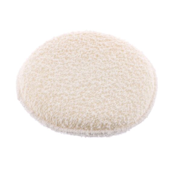 Éponge exfoliante corps polyester/nylon blanc 12cm - TENDANCE