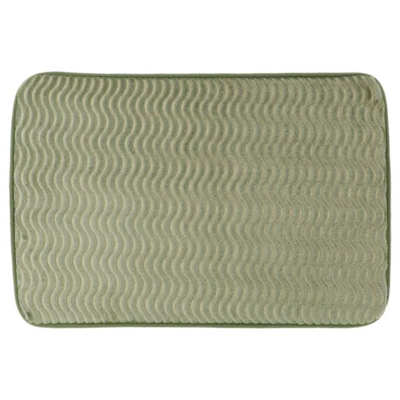 Tapis polyester effet vague 40x60cm kaki - TENDANCE