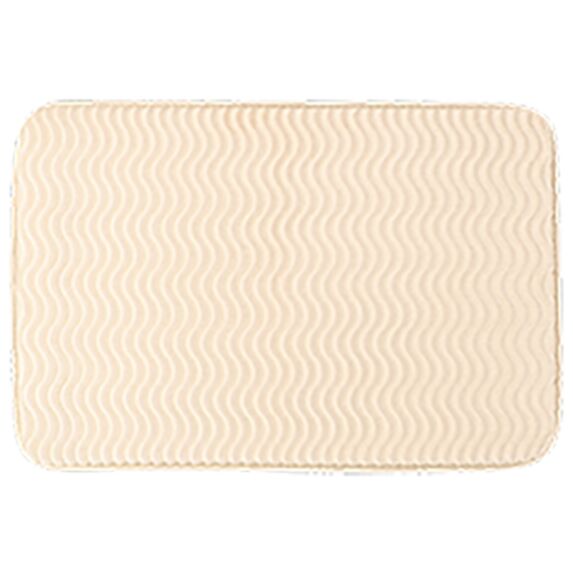 Tapis polyester effet vague 40x60cm naturel - TENDANCE